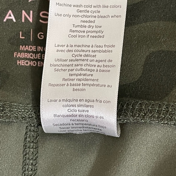 Danskin pink label sz lg compression leggings in shades of green newer - Picture 13 of 13